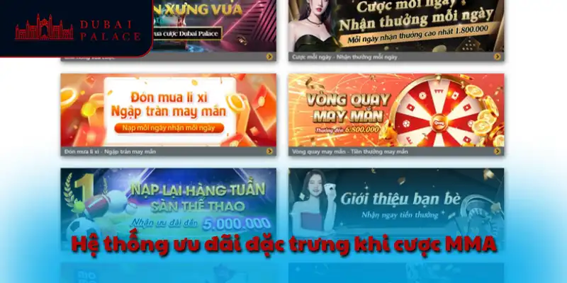 Hệ thống ưu đãi đặc trưng khi cược MMA