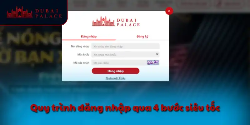 Quy trình đăng nhập qua 4 bước siêu tốc